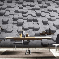 Gray 3D Wall Murals Aesthetic Wallpaper Hexagon Design Geometric