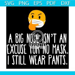 A Big Nose Isn't An Excuse For No Mask Svg, I Still Wear Pants Svg