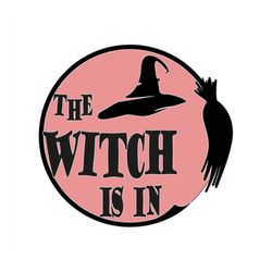The Witch Is In svg, Halloween Door Hanger svg, Halloween Door Sign svg, Halloween Sign Glowforge, Halloween Laser Cut F