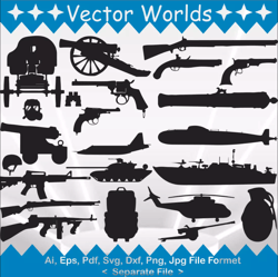Military Weapons svg, Military Weapon svg, Military, Weapons, SVG, ai, pdf, eps, svg, dxf, png, Vector