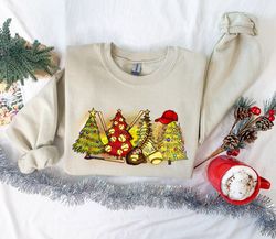 christmas baseball tree sweatshirt, christmas sweatshirt, christmas hoodie, christmas tree sweatshirt, baseball sweatshi