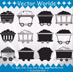 Mining Cart svg, Mining Carts svg, Mining, Cart, SVG, ai, pdf, eps, svg, dxf, png, Vector