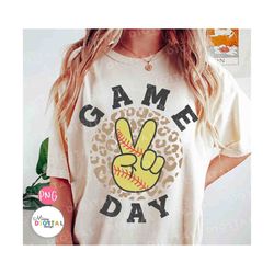 softball game day png, game day leopard png, game day softball sublimation design, game day png, softball shirt png, sof
