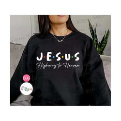 Jesus Highway to Heaven Christian SVG PNG,Religious Svg,Jesus Svg,Personalized Gift,Christian T-shirt svg,Silhouette,Cri