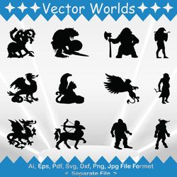 Mythical Creatures Symbol svg, Mythical Creature's svg, Mythical, Creatures, SVG, ai, pdf, eps, svg, dxf, png, Vector
