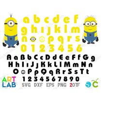 Minions Letters Svg Cricut, Minions Font Otf, Funny Art License Minions Shirt Diy, Minions Svg Letters, Minions Birthday