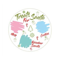 Cookies for Santa Tray SVG, Cookies for Santa Plate SVG, Dear Santa Tray SVG, Treats for Santa, Tshirt