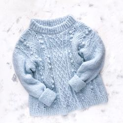 hand knit alpaca sweater for women