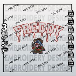 Halloween Embroidery, Machine Embroidery, Stitch In Freddy Krueger Drop Name Embroidery Files, Horror Characters