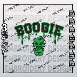 Nightmare Before Christmas Machine Embroidery Files, Drop Name Boogie Kitty Embroidery Designs, Halloween Embroidery