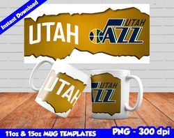 Jazz Mug Design Png, Sublimate Mug Template, Jazz Mug Wrap, Sublimate Basketball Design Png, Instant Download