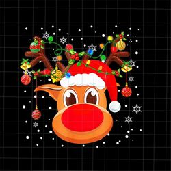 Reindeer Santa Christmas Light Png, Reindeer Xmas Png, Reindeer Christmas Png, Reindeer Santa Claus Png