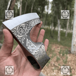 NEW Hand Forged High corban Steel Axe Head Viking Tomahawk Hatchet Axe Head Gift