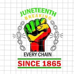 Juneteenth Breaking Every Chain Since 1865 Svg, Power Fist Hand Black History Month Svg, Juneteenth Day Svg, Independenc
