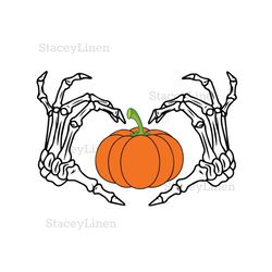 Halloween Skeleton Pumpkin Svg, Halloween Svg, Pumpkin Svg, Skeleton hand Svg