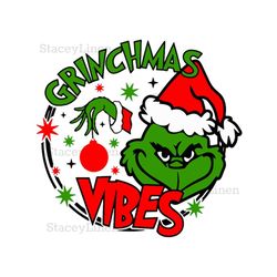 Grinchmas Vibes svg, Merry Christmas Svg, Christmas SVG