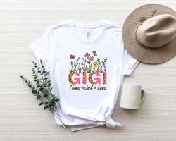 Custom Gigi Floral Shirt, Gamma Shirt, Personalized Gigi Shirt With Kids Names, Pregnancy Announcement Grandparents, Bes