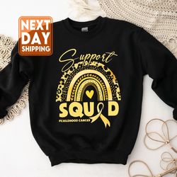 Support Squad Childhood Cancer Awareness Sweatshirt, Breast Cancer Shirt, Motivational Shirt, Childh