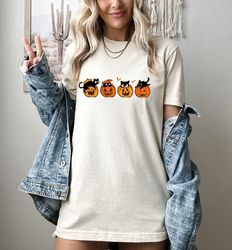 Halloween Shirt, Cat Lover Shirt, Halloween Cat Shirt, Cute Cat Halloween Shirt, Halloween Gift, Pumpkin Shirt, Black Ca