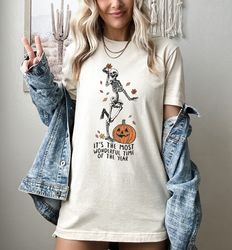 It's The Most Wonderful Time Of The Year Skeleton Shirt, Halloween Shirt, Halloween Party Shirts, Skeleton Fall Shirt,Fa