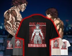 BAKI HANMA Anime Shirt, Baki Hanma Shirt Retro 90s, Baki the Grappler Shirt, Manga Yujiro Hanma Baki Boxing Tshirt Anime