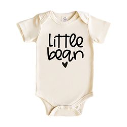 little bean baby onesie, pregnancy announcement, baby reveal, minimalist bodysuit, cute baby onesie