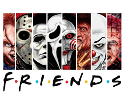 Horror Movie Friends Png, Friends Halloween Png, Horror Movies Png, Friends Png, Horror Movie Digital Download