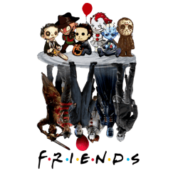 Baby Horror Movie Friends Png, Friends Halloween Png, Horror Movies Png, Friends Png, Horror Movie Digital Download