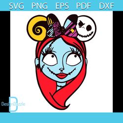Sally Minnie Mouse Nightmare Before Christmas SVG, Halloween Svg