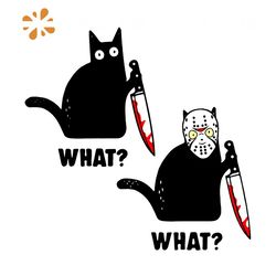 Cat What And Jason Voorhees Cat Svg, Halloween Svg