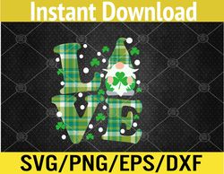 Happy LOVE St Patricks Day Svg, Eps, Png, Dxf, Digital Download