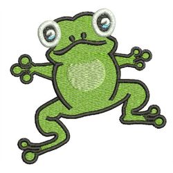 Green Frog  Embroidery Machine Embroidery Design, Instant Download