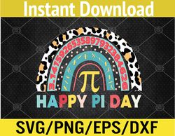 Happy Pi Day Mathematic Math Teacher Leopard Svg, Eps, Png, Dxf, Digital Download