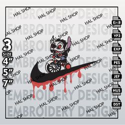 Stitch Machine Embroidery Designs, Nike Jigsaw Stitch Halloween Embroidery files, Spooky Halloween Embroidery
