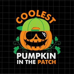 Coolest Pumpkin In The Patch Svg, Coolest Pumpkin Svg, Pumpkin Boy Halloween Svg, Boy Halloween, Quote Halloween Funny S