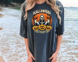 Comfort Colors Ghostface Halloween Shirt, Halloween Outfit, Halloween Shirt, Horror Movie Shirt, Pumpkin Shirt,Spooky Se