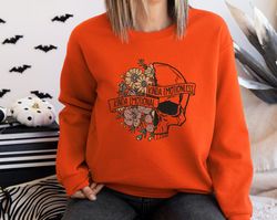Kinda Emotion Kinda Emotionless Sweatshirt, Halloween Skull Sweatshirt, Halloween Sweatshirt, Halloween Hoodie, Skull Sh