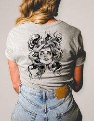 Medusa Snake Face Shirt, Greek Mythology Tee, Greek Legends Top, Mythical Creatures Shirt, Snake Goddess Tee, Witchy App