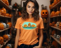 Spooky Pumpkin Shirt, Halloween Pumpkin Shirt, Jack-o-Lantern Shirt, Halloween Crewneck Shirt, Halloween Tee, Spooky Sea