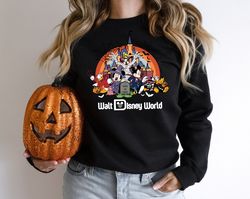Vintage Walt Disney World Halloween Sweatshirt, Disneyworld Halloween Hoodie, Mickey And Friends Halloween Shirt, Disney
