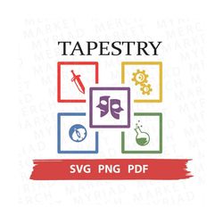 Tapestry Board Game SVG PNG PDF | Military Technology Exploration Science Arts Track | Clipart Cricut/Silhouette | Vecto