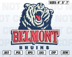 Belmont Bruins Embroidery File, NCAA Teams Embroidery Designs, Machine Embroidery Design File
