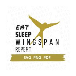 Wingspan Board Game SVG PNG PDF | Eat Sleep Wingspan Repeat | Game Night | Clipart for Cricut/Silhouette | Vector Cut Fi