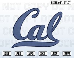 California Golden Bears Embroidery File, NCAA Teams Embroidery Designs, Machine Embroidery Design File
