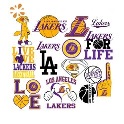 Los Angeles Lakers logo bundle svg, Los Angeles Lakers logo svg, Los