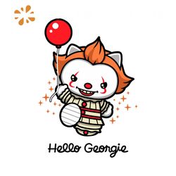 Kitty Pennywise Hello Georgie Halloween Svg Png Eps Dxf, svg cricut, silhouette svg files, cricut svg, silhouette svg, s