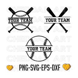 Baseball SVG, Baseball Team Logo, Softball SVG, Softball Team Logo, Cricut Files, Silhouette Files, Cut Files, DIY Team