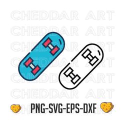 Skateboard SVG Png/ SVG Cut File / Car Decal SVG / Instant Download / Printable vector clip art / Silhouette & Cricut /