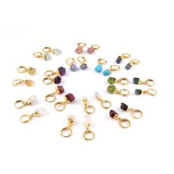 Gemstone Drop Dangle Stud Earrings for Women Raw Crystal Stone Minimalist Dainty Small Birthstone Earring