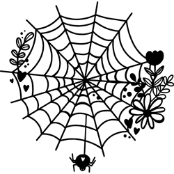 Spiderweb flowers Png, Halloween Png, Spooky Png, Spooky Season, Halloween logo Png, Happy Halloween Png, Png file